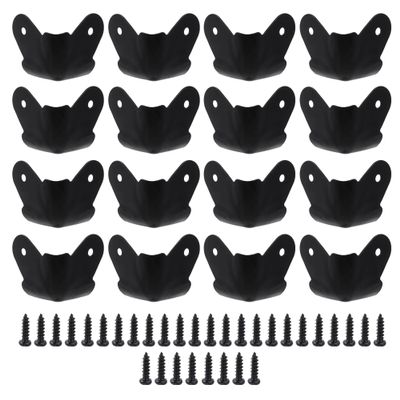 BQLZR 1.06" Speaker Cabinets Corners 1.57" Black for Home Audio Amplifier Pack of 16