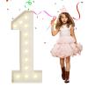 eufony 4FT Marquee Numbers, Large Light Up Numbers 1 for 1st 15th 16th Birthday Party Decorations, Giant Light Up Number for Baby Shower Anniversary Decor, 4 Feet Number 1 w/Lights DIY Kit view 1
