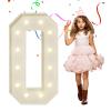 eufony 4FT Marquee Numbers, Large Light Up Numbers 0 for 10th 20th 30th Birthday Party Decorations, Giant Light Up Number for 2026 Graduation Prom Decor, 4 Feet Number 0 w/Lights DIY Kit view 1