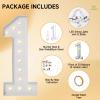 eufony 4FT Marquee Numbers, Large Light Up Numbers 0 for 10th 20th 30th Birthday Party Decorations, Giant Light Up Number for 2026 Graduation Prom Decor, 4 Feet Number 0 w/Lights DIY Kit view 2
