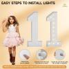 eufony 4FT Marquee Numbers, Large Light Up Numbers 0 for 10th 20th 30th Birthday Party Decorations, Giant Light Up Number for 2026 Graduation Prom Decor, 4 Feet Number 0 w/Lights DIY Kit view 4