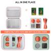 Supmay Hard Travel Case for Yoto Mini (2024 Edition) Kids Screen-Free Bluetooth Audio Player, Storage Holder Protection Case with Zipper Mesh Pocket for Kids Audio Card, Charging Cable, Rose Gold view 2