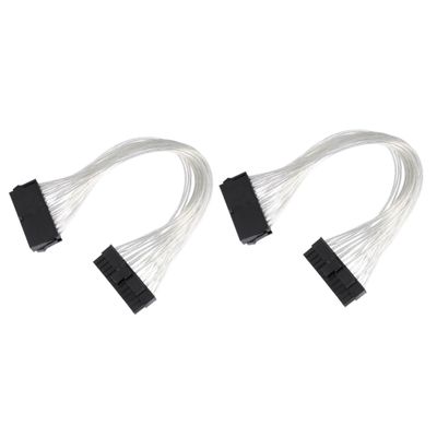 Uonlytech 2pcs ATX Power Extension Cable Internal Extension Cable Male to Female Connector