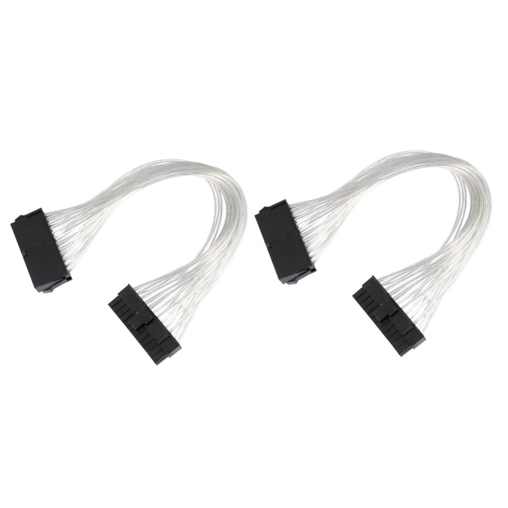 Uonlytech 2pcs ATX Power Extension Cable Internal Extension Cable Male to Female Connector