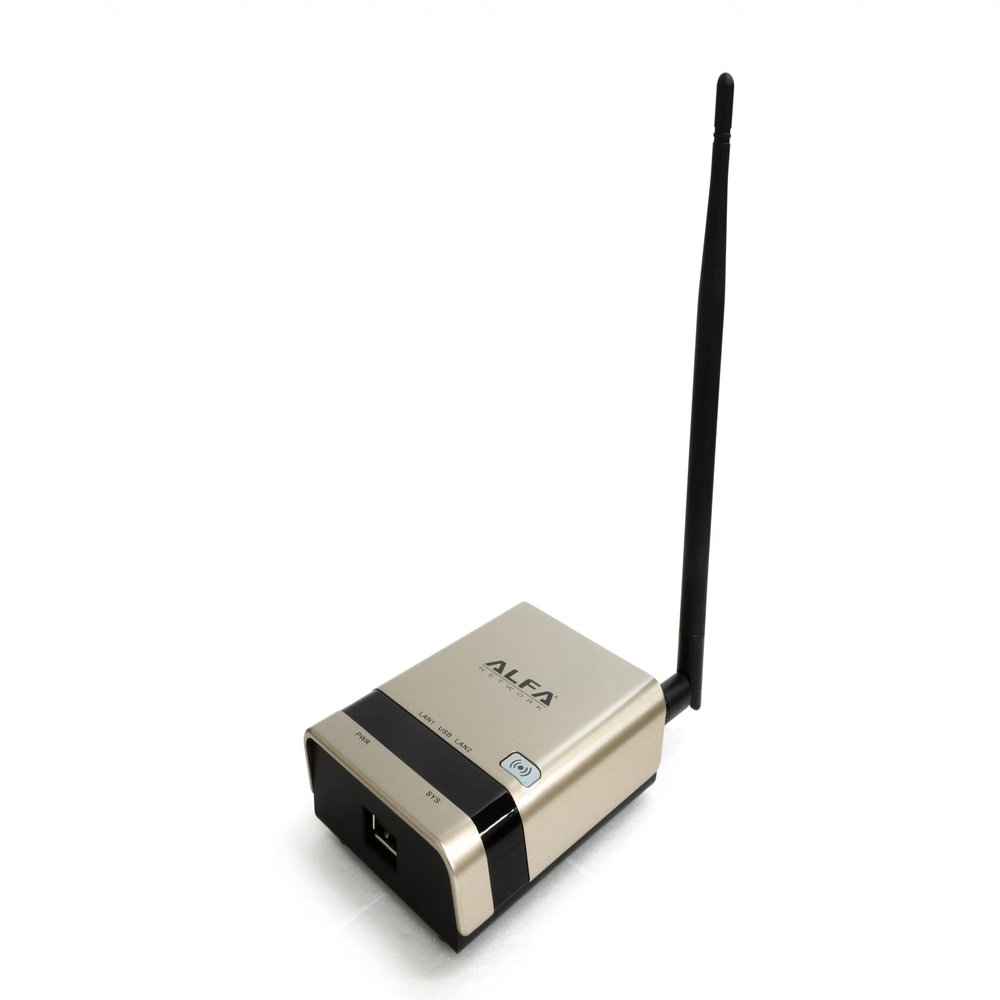 Alfa R36AH WPS Wireless Router 2.4GHz, 802.11n, 1x Internal Antenna, 1x Detachable High Gain Antenna, 1x USB Port, for Alfa USB WiFi Adapter, Windows, MacOS