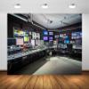 BELECO Fabric News Studio Backdrop - 5x3ft Virtual Media Newsroom TV Show Background for News Anchor Broadcast Video YouTube Photoshoot Studio Booth Props view 1