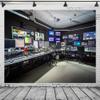 BELECO Fabric News Studio Backdrop - 5x3ft Virtual Media Newsroom TV Show Background for News Anchor Broadcast Video YouTube Photoshoot Studio Booth Props view 2