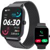 TOOBUR Smart Watch for Women Men Alexa Built-in, 1.8" Compatible Android iOS, Answer&Make Call/Heart Rate/Step Counter/Sleep Tracker/100 Sports, Fitness Tracker Watch IP68 Waterproof, MetalBlack view 1