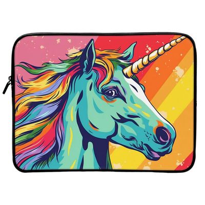 Rainbow Unicorn Mac Book Air 14" Sleeve - Rainbow Aesthetic Gift Ideas - Rainbow Fan Stuff
