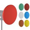 Andoer 7pcs Photography Light Shade Cloth Soft Diffuser Cover Blue/Red/Green/White/Yellow/Brown/Purple Compatible for Studio Strobe Bowen Mount Standard Reflector view 1