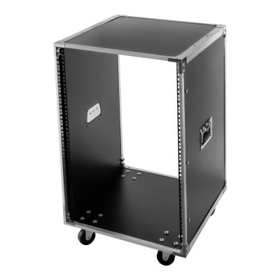 16U Aluminum Alloy Network Rack Server Cabinet, Rolling Equipment Enclosure for Home Office Studio, Removable Large Capacity, Black, Secures IT & Audio Gear for Professionals