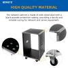 16U Aluminum Alloy Network Rack Server Cabinet, Rolling Equipment Enclosure for Home Office Studio, Removable Large Capacity, Black, Secures IT & Audio Gear for Professionals view 2