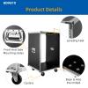 16U Aluminum Alloy Network Rack Server Cabinet, Rolling Equipment Enclosure for Home Office Studio, Removable Large Capacity, Black, Secures IT & Audio Gear for Professionals view 3