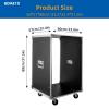 16U Aluminum Alloy Network Rack Server Cabinet, Rolling Equipment Enclosure for Home Office Studio, Removable Large Capacity, Black, Secures IT & Audio Gear for Professionals view 4