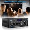 AK45 Home Audio Power Amplifier with Bluetooth, 100Wx2 Audio Stereo Receiver, Home Amplifiers w/FM Radio USB, AUX, RCA, SD for Home Theater Speakers Audio Stereo, Studio view 4