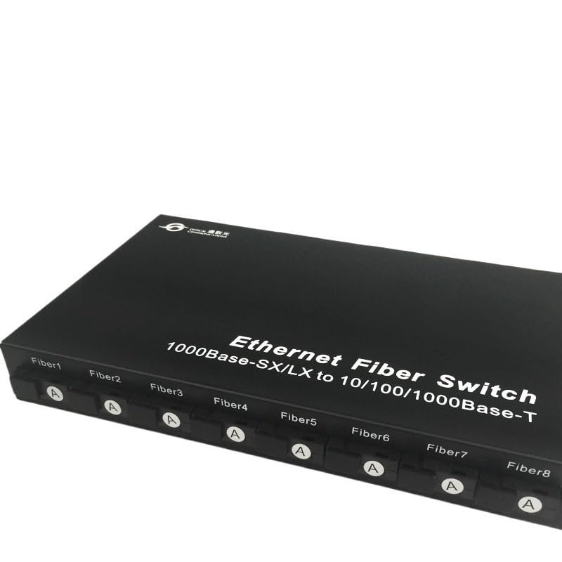 LYAART G282SB Fiber Optic Conversion Equipment Single Fiber Single Mode Gigabit 8 Optical 2 Electrical transceiver, 20