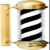 Barber Pole Light Barber Pole LED Red White Blue Rotating Light LED Stripes Pole Light Hair Salon Sign Wall Mount Rotating Light (Color : Black White a) view 1