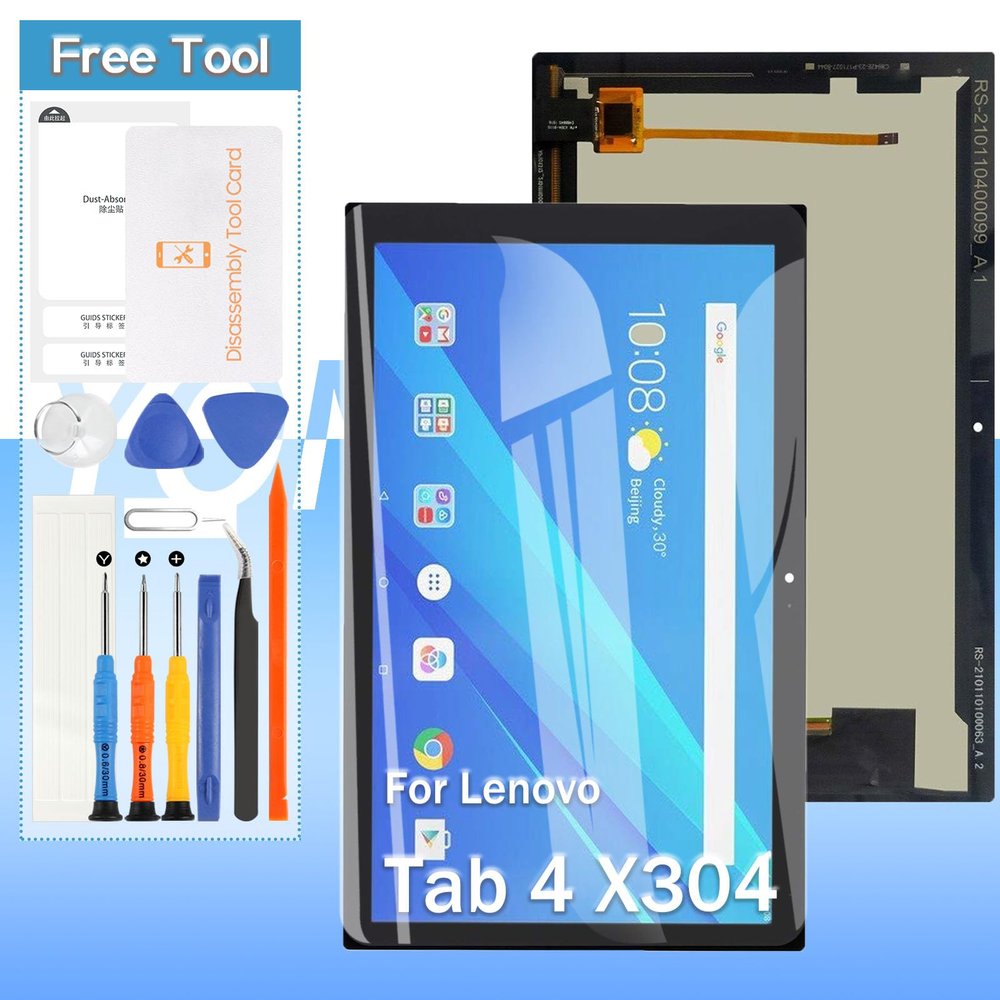 Yondista Screen Replacement for Lenovo Tab 4 10 Wi-Fi X304 TB-X304L TB-X304F LCD Display Touch Digitizer Replacement Assembly | 10.1''| Free Tools|