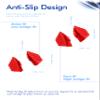 SAUCER Replacement Nose Pieces Pads for Oakley Mercenary OO9424 Sunglass - Standard Red view 3