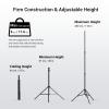Bundle: SmallRig 8-Leaf Lighting Barn Doors+SMALLRIG Photography Light Stand 110"/9.2ft/280cm view 2