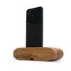 Wooden Phone Speaker Passive Sound Amplifier Smartphone Stand, Dark view 4