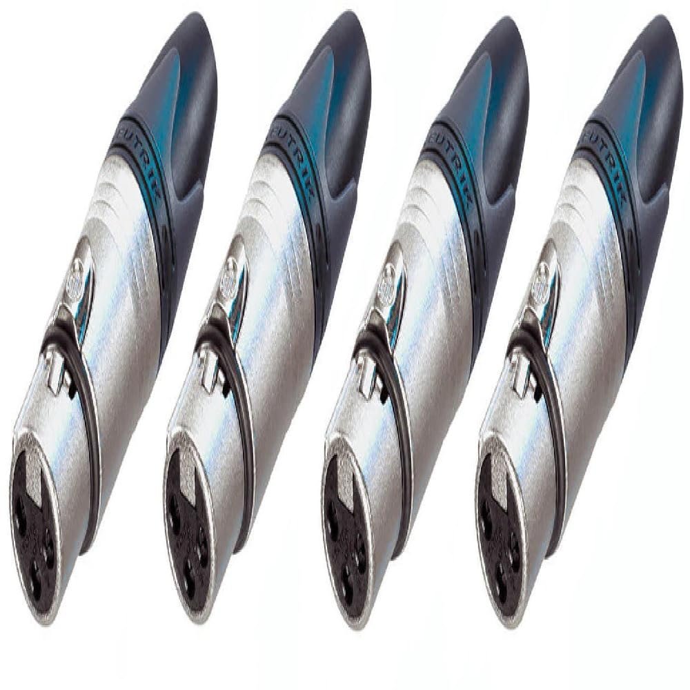 (4 Pack) NEUTRIK NC3FXX 3-Pin XLR Female Cable Mount Connector - Nickel Shell