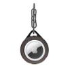 Keychain Compatible with Apple Airtag, Genuine Leather Keychain, Keyring for Air Tag, GPS Holder, Waterproof for Pets, Animals, Kids, Men and Women (TN3) view 1