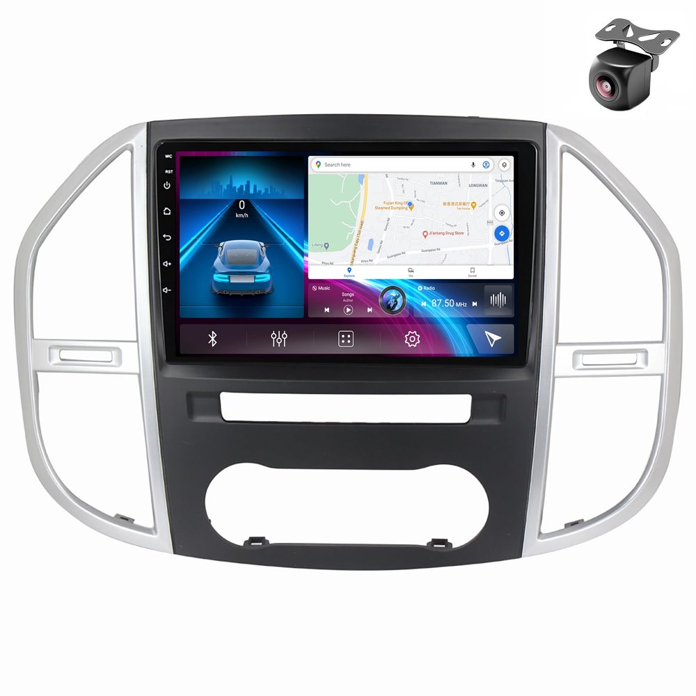 Android 12 System for Mercedes Benz Vito 3 W447 2014 2015 2016-2020 Car Stereo with FM SWC Car-Play Android Auto GPS Navigation Touch Screen Upgrade Car Radio Multimedia Player (M300S 8core 4+32G)
