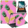 Case for 6.8'' Kindle Paperwhite (11th Generation,2021)+Paperwhite Signature Edition,360 Degree Rotating Swivel Stand Cover for Paperwhite E-Reader 6.8 Inch-Pineapples Pink backgound view 1