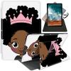 Case for 6.8'' Kindle Paperwhite (11th Generation,2021)+Paperwhite Signature Edition,360 Degree Rotating Swivel Stand Cover for Paperwhite E-Reader 6.8 Inch-Kawaii Black Girl with Crown view 1