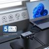 Hub C USB, OBERSTER 5 in 1 USB C Hub with 4K HDMI Output, 3 USB 3.2 with Transfer speeds up to 10Gbps, 100W PD, Adapter USB C for Mac Pro/Air Dell and Other Type C Device view 4