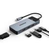 USB C Hub, OBERSTER 5 in 1 with 4K HDMI, 3 USB 3.2 Ports, 100W PD, Adapter USB C for Mac Pro/Air, Dell, and More view 1