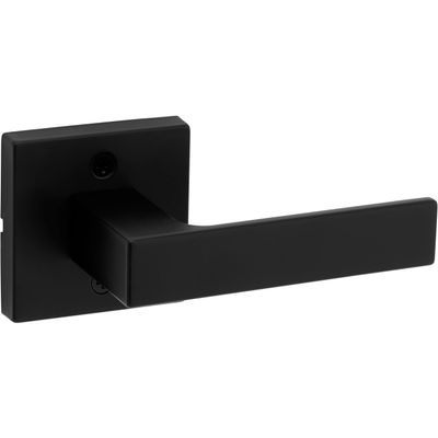Kwikset Singapore Matte Black Passage Lever 1-3/4 in.