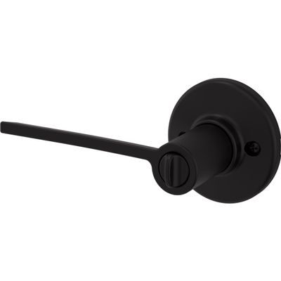 Kwikset Ladera Matte Black Keyed Entry Lever 2-3/4 in.