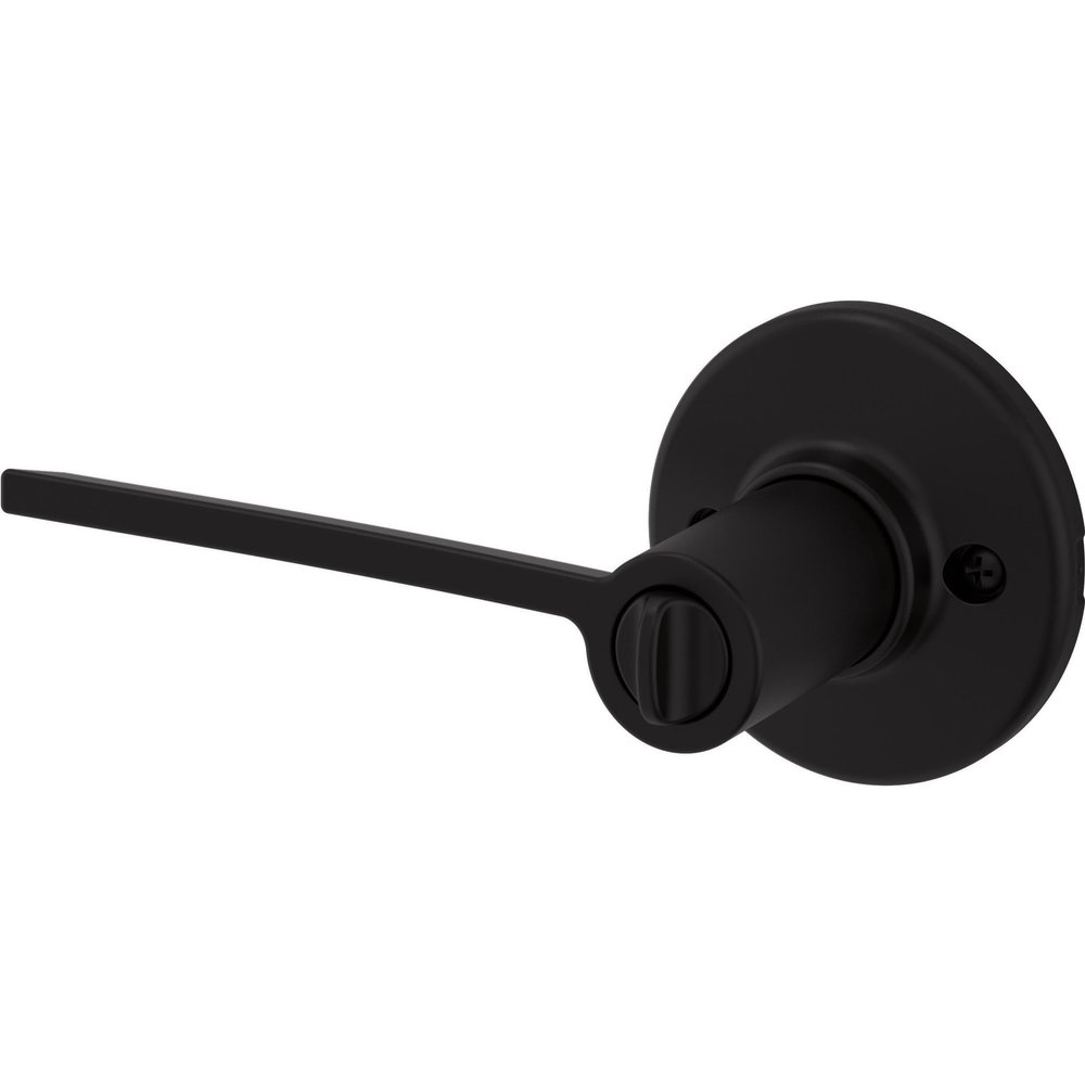 Kwikset Ladera Matte Black Keyed Entry Lever 2-3/4 in.