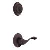 Kwikset SmartKey Security Venetian Bronze Lever and Single Cylinder Deadbolt KW1 2-3/4 in. view 3