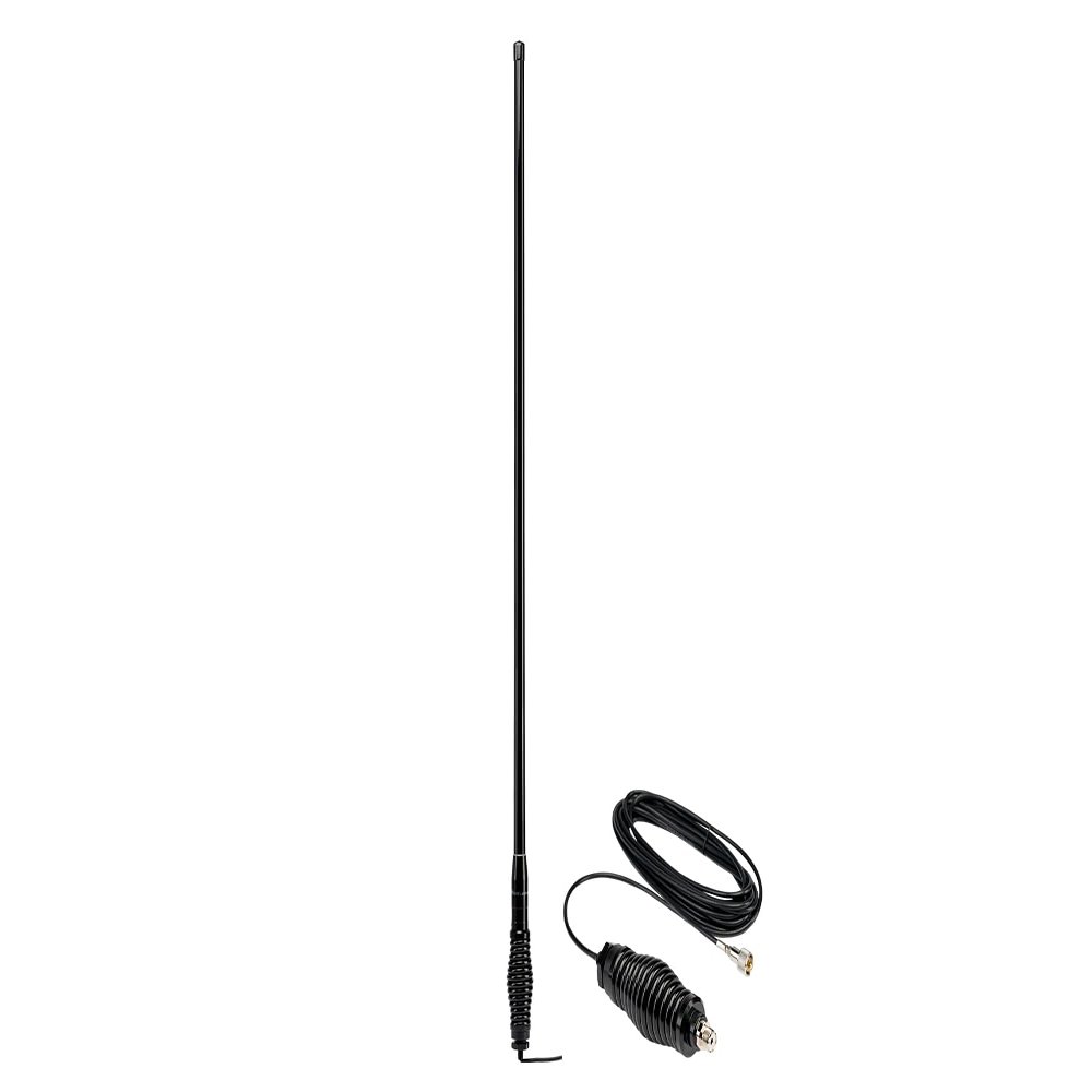 Midland - MXAT04VP-6.6dB Heavy-Duty Bull Bar Antenna with Spring Base Micromobile - 47.5 with 462-468 MHz Frequency - Long Range GMRS Communication - Overlanding Off-Roading - (Bundle)
