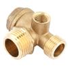 Jeffergarden Air Compressor Check Valve, 3 Port Brass Male Threaded Central Pneumatic Air Compressor Attachments Accessories for Old or Broken Check Valve view 1