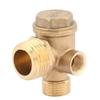 Jeffergarden Air Compressor Check Valve, 3 Port Brass Male Threaded Central Pneumatic Air Compressor Attachments Accessories for Old or Broken Check Valve view 2