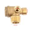 Jeffergarden Air Compressor Check Valve, 3 Port Brass Male Threaded Central Pneumatic Air Compressor Attachments Accessories for Old or Broken Check Valve view 3
