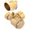 Jeffergarden Air Compressor Check Valve, 3 Port Brass Male Threaded Central Pneumatic Air Compressor Attachments Accessories for Old or Broken Check Valve view 4