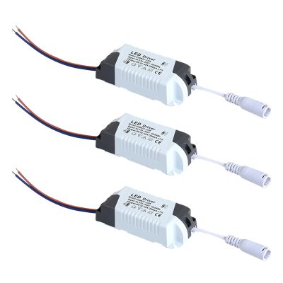 TECKEEN 3Pcs LED Power Supply, 18-24W Waterproof IP67 Volt DC Transformer for LED Strip Lights CCTV Camera