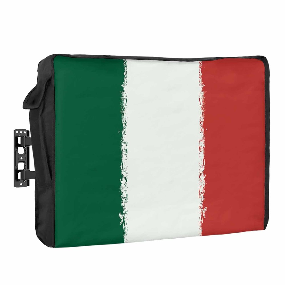 Outdoor TV Cover Mexican Flag Waterproof Weatherproof TV Covers for 80 to 85 Inch Outside Flat Screen TV Protector Shield 75"W x 45"H x 4.5"D