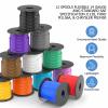 SUZCO 12 Pack 100FT Automotive Primary Wire Spools Enough 14 Gauge Meets SAE J1128, M1L56A & MS3450 Standards CCA Low Voltage Electrical Hookup Wiring for Car Audio Stereo Trailer view 3
