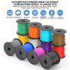 SUZCO 12 Pack 100FT Automotive Primary Wire Spools Enough 14 Gauge Meets SAE J1128, M1L56A & MS3450 Standards CCA Low Voltage Electrical Hookup Wiring for Car Audio Stereo Trailer view 4