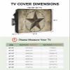Rocking Giraffe Outdoor TV Cover Waterproof Weatherproof for 70 to 75 Inch Flat Screen TV Protector Shield 68"W x 42"H x 4.5"D view 2