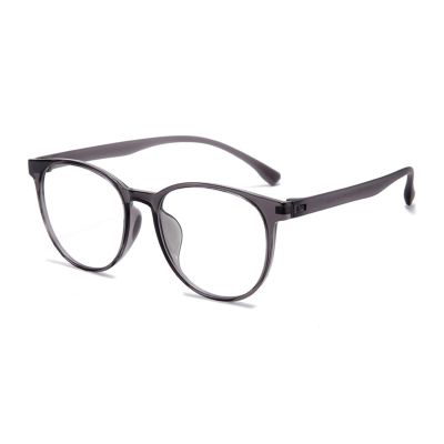 Blue Light Blocking Glasses Reading Glasses for Women Men Round Eyeglasses Frame Lightweight Reduce Eye Strain Grey 0