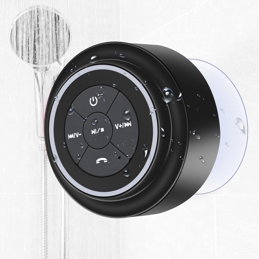 TDLIRH Bluetooth Waterproof Shower Speaker, Portable Wireless Speaker with Suction Cup Small Speakers Teen Gift Ideas, for Shower, Bathroom, Pool, Beach