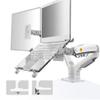 NB North Bayou Laptop Mount with Adjustable Tray for 10-17Notebook, Full Motion Arm with VESA Plate for 17-30Monitor,Clamp-on Grommet Mounting F160-FP (White) view 1