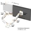 NB North Bayou Laptop Mount with Adjustable Tray for 10-17Notebook, Full Motion Arm with VESA Plate for 17-30Monitor,Clamp-on Grommet Mounting F160-FP (White) view 2
